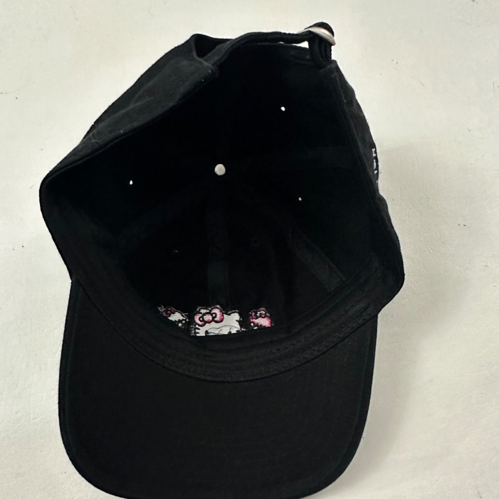 New Hello Kitty Cafe Logo Black Graphic Baseball Cap Hat One Size - Picture 4 of 8